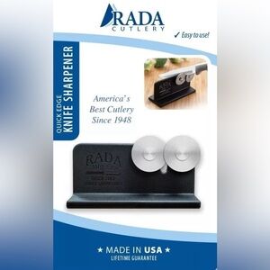 Rada Cutlery Quick Edge Knife Sharpener – Stainless Steel Wheels Made in the USA